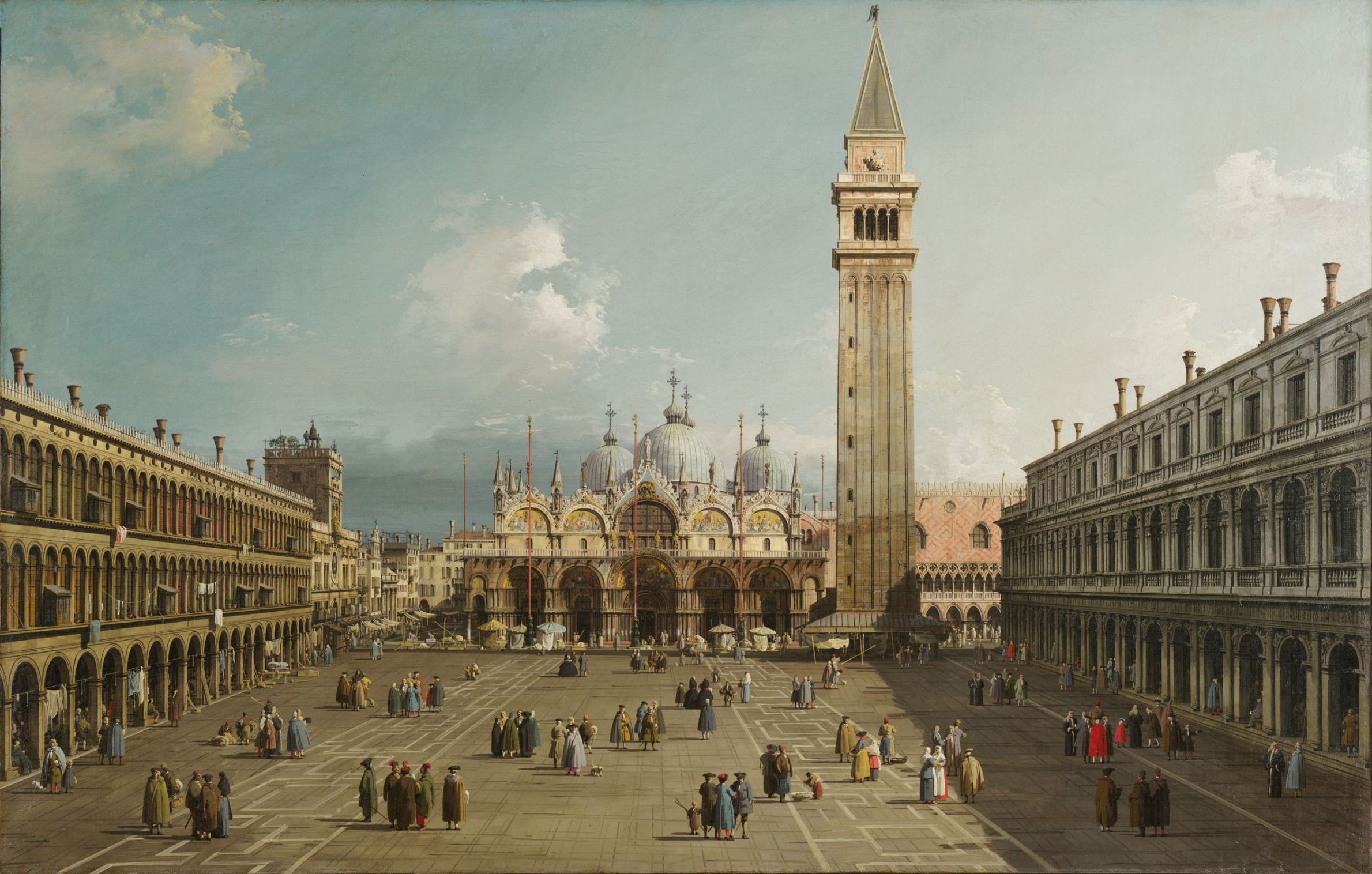 Piazza San Marco with the Basilica, Canaletto (1730)