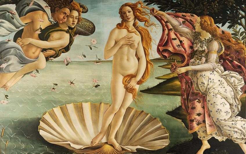 The birth of Venus, Sandro Botticelli (1486)