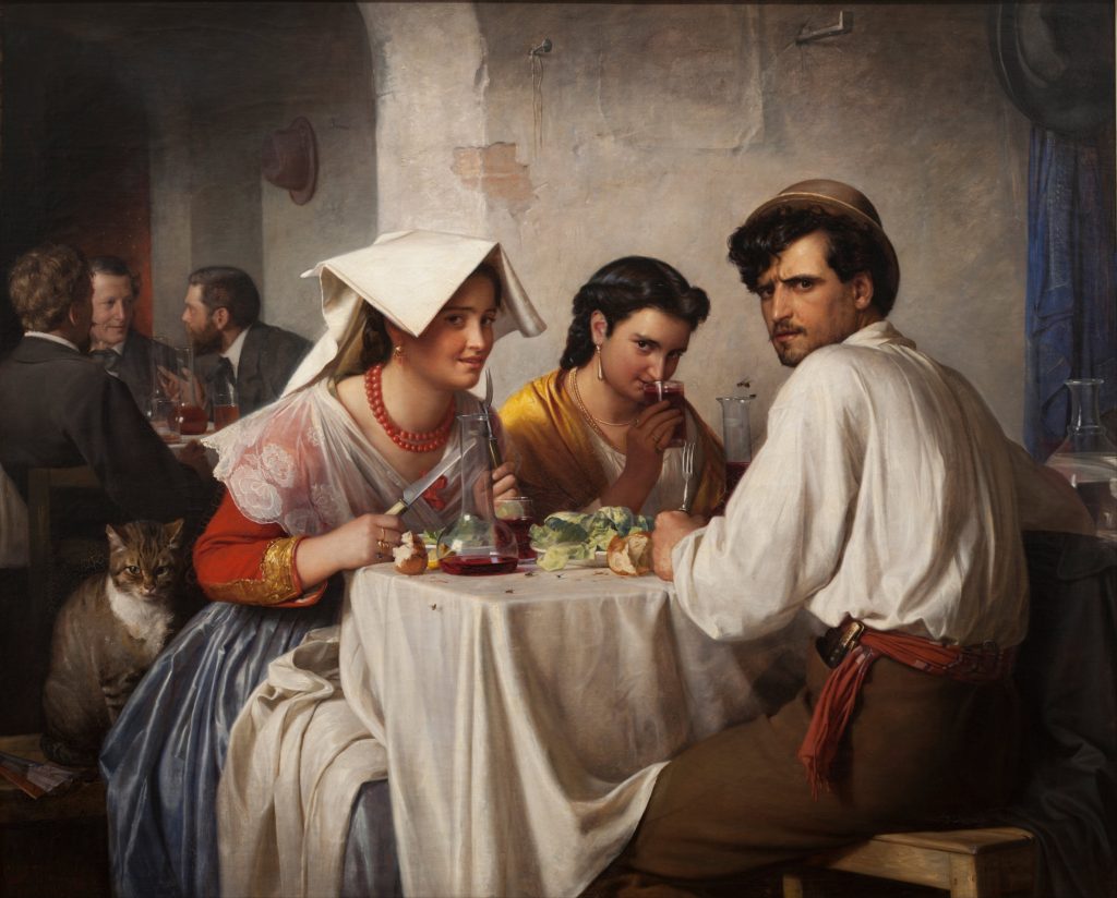 In a roman osteria, Carl Bloch (1866)